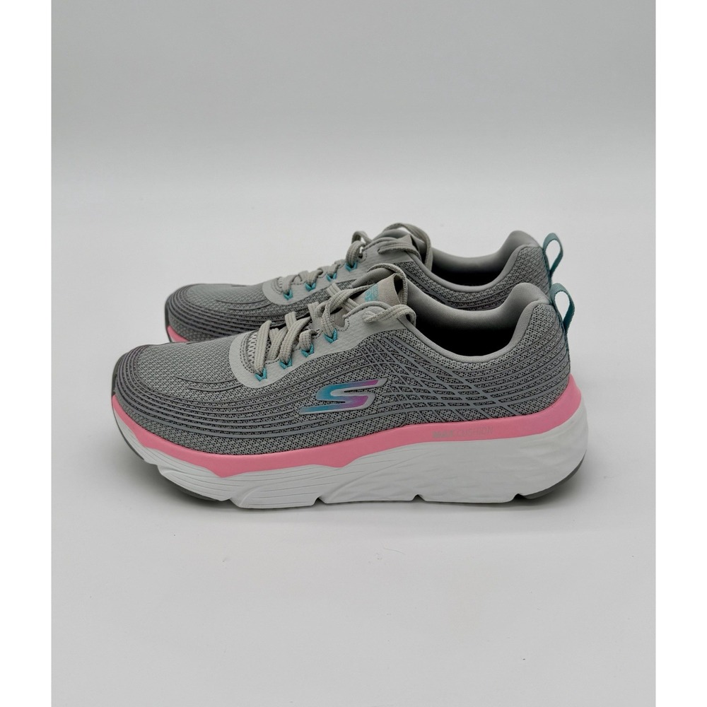 Skechers Women's Max Cushioning Elite Gray Pink Sneakers 17693 GYPK Size 8